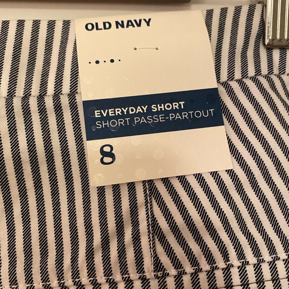 Navy Blue& White Stripped Everyday Short - Picture 7 of 7